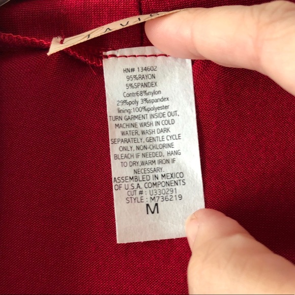 Red and white lace short sleeve blouse - Picture 3 of 6